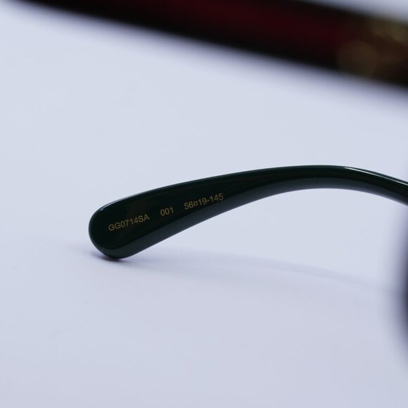 Gucci GG0714SA 001 Sunglasses Black Square Frame, Grey Lenses main image 4